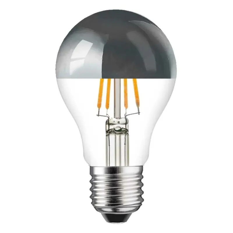 Kracherpreis LED Filament Kopfspiegel Silber Birnenform 8W = 60W E27 806lm warmweiß 2700K