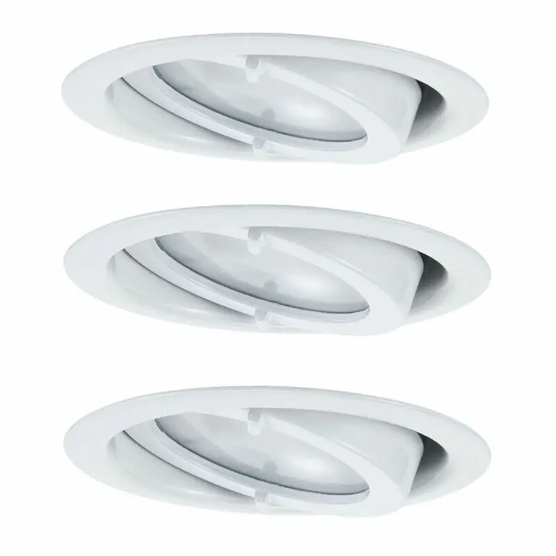 Meistverkauft 3 x Paulmann Möbeleinbauleuchten Set schwenkbar Micro Line Weiß 3 x 20W G4 12V Halogen
