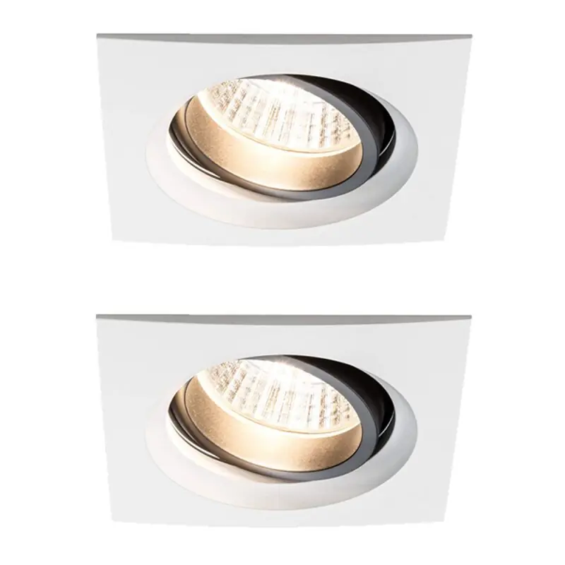Mega-Angebot 2 x Paulmann LED Einbauleuchten Set Premium Line schwenkbar Weiß matt 2 x 7W warmweiß DIMMBAR