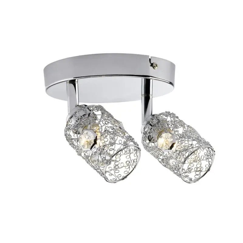 Gratis Versand Nice Price Wand- & Deckenleuchte Spotlights Chrom 2 x 33W G9 230V Halogen