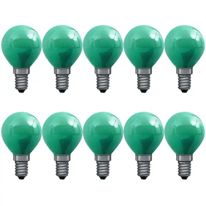 10 x Paulmann Glühbirne Tropfen 25W E14 GRÜN Glühlampe Kugel Echt