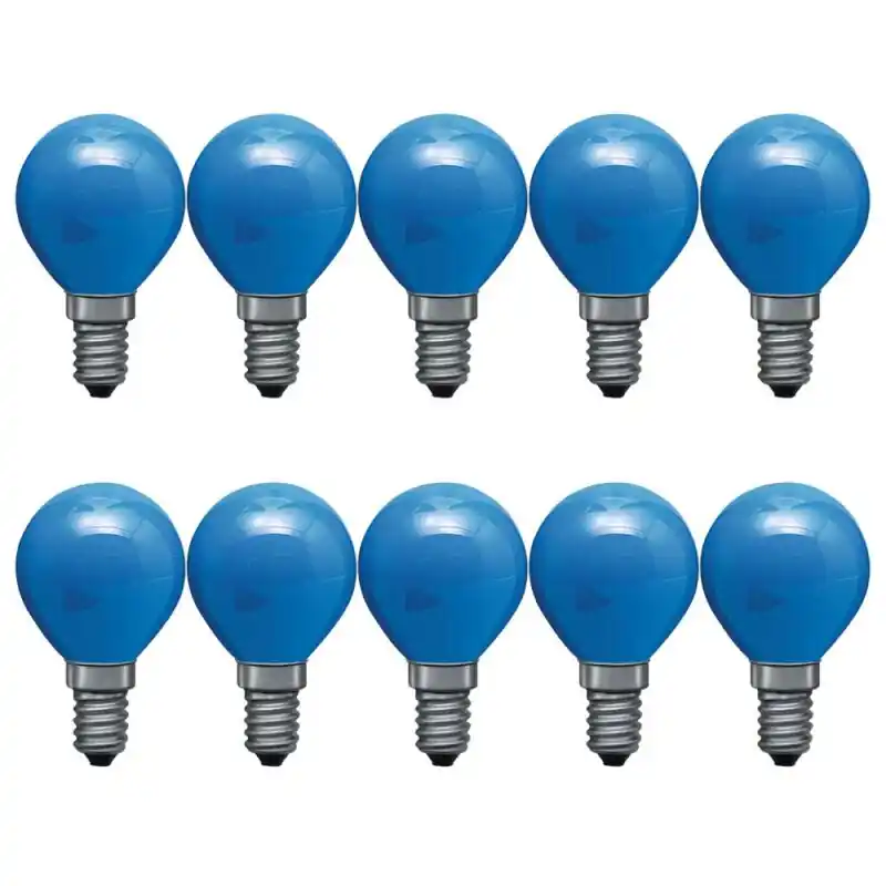 10 x Paulmann Glühbirne Tropfen 25W E14 BLAU Glühlampe Kugel Meistverkauft