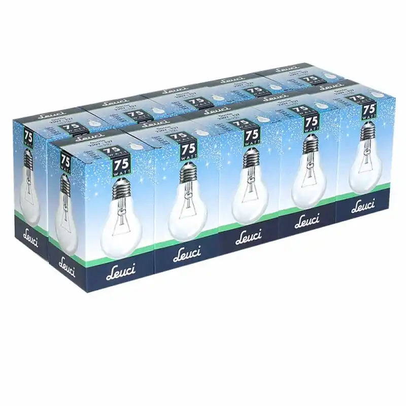 10 x Leuci Glühbirne 75W E27 klar Glühlampe 75 Watt Glühbirnen Glühlampen Neu Im Sortiment