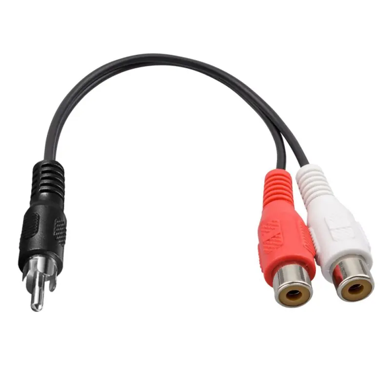 Schnäppchen Conexion Cinch Audio Y-Adapter Splitter 15cm 1x Cinch-Stecker - 2x Cinch-Buchse Schwarz