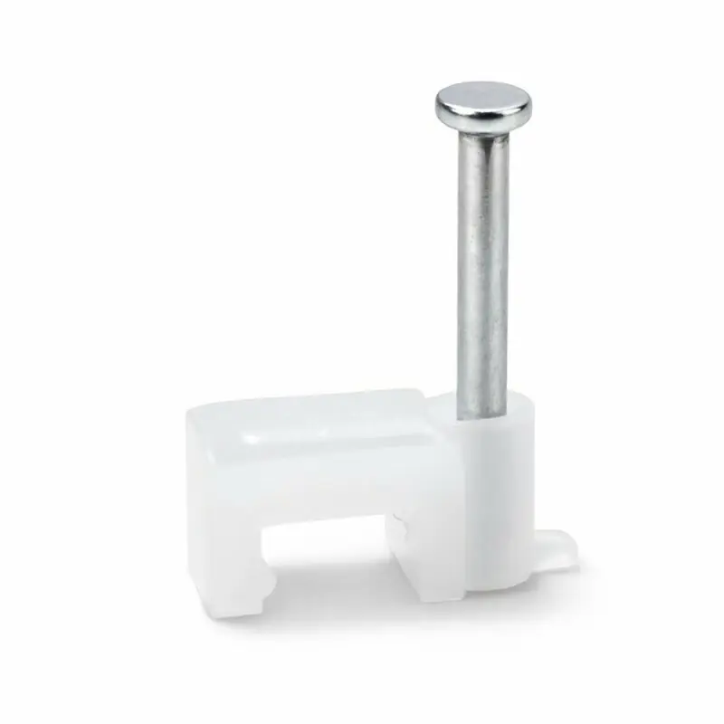 Preiswert 25 x Conexion Nagelschellen 0,75 mm² Weiß Kabelschellen mit Nagel