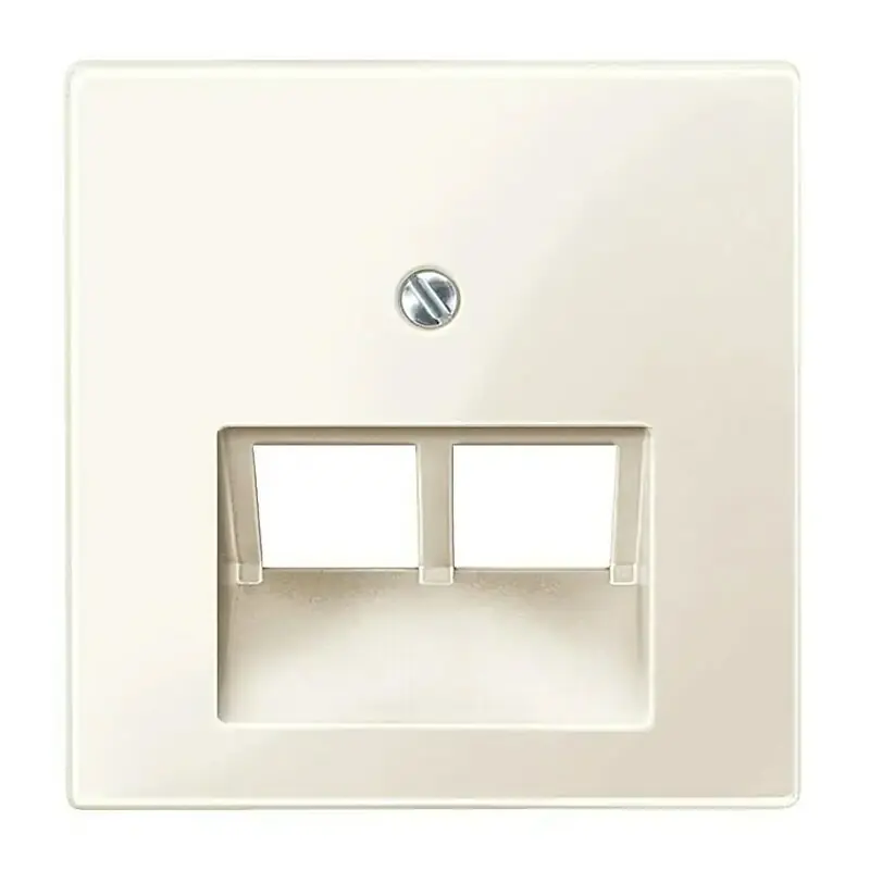Merten SystemM Solo Abdeckung cremeweiß für UAE-Anschlussdose 2x 8-polig Begrenztes Angebot