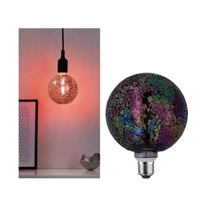 Paulmann LED Leuchtmittel Globe G125 Miracle Mosaic Rot 5W = 40W E27 470lm warmweiß 2700K dimmbar Abverkauf