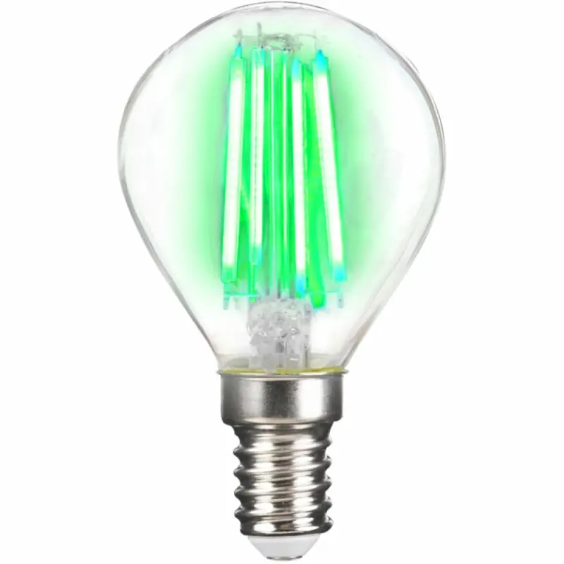 LightMe LED Filament Leuchtmittel Tropfen 4W E14 klar Grün P45 Deco Must-Have