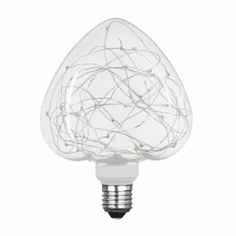 Neuheit XQ-lite LED Kupferkabel Herz Form H128 Starry 1,5W E27 klar warmweiß 2700K