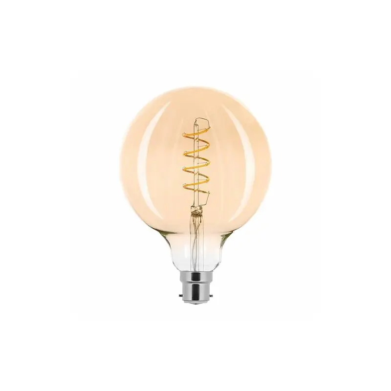 Sichere Zahlung LED Spiral Filament Leuchtmittel Globe G125 2,5W B22 Gold extra warmweiß 2000K