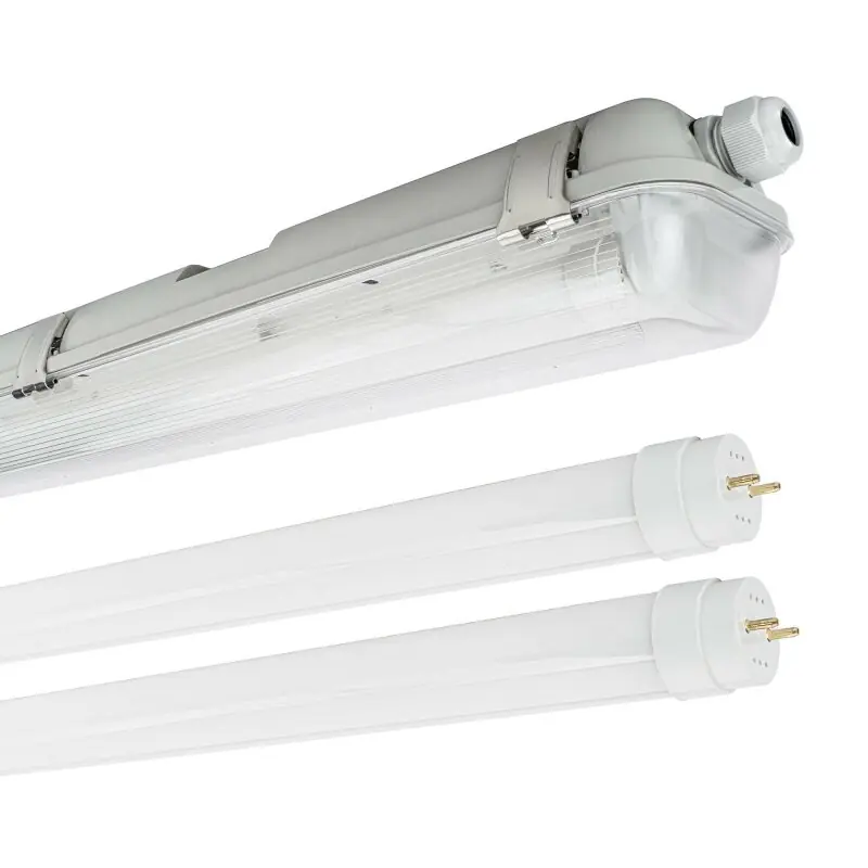 Aktuell LED Feuchtraumleuchte Wannenleuchte 120cm 2 x 18W T8 Röhre 840 Neutralweiß 4000K IP65