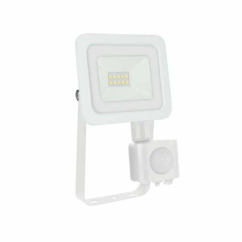 Spectrum LED Fluter Noctis Lux Weiß IP44 10W 810lm Warmweiß 3000K mit Bewegungsmelder Nur Für Kurze Zeit
