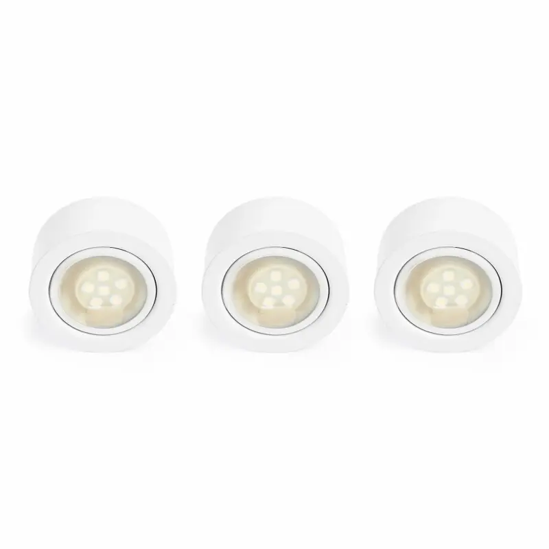 3 x Nordlux LED Möbel Aufbau- & Einbauleuchten Mercur Weiß IP44 3 x 1,2W G4 85lm warmweiß 3200K Kostenloser Rückversand