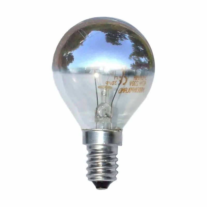 Bellight Tropfen Glühbirne 25W E14 Kopfspiegel Silber Glühlampe 25 Watt Glühbirnen dimmbar Schneller Versand