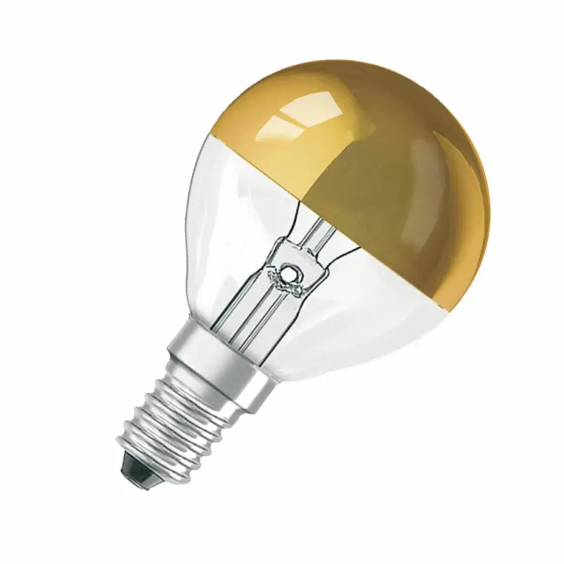 Bellight Tropfen Glühbirne 25W E14 Kopfspiegel Gold Glühlampe 25 Watt Glühbirnen dimmbar Geprüft
