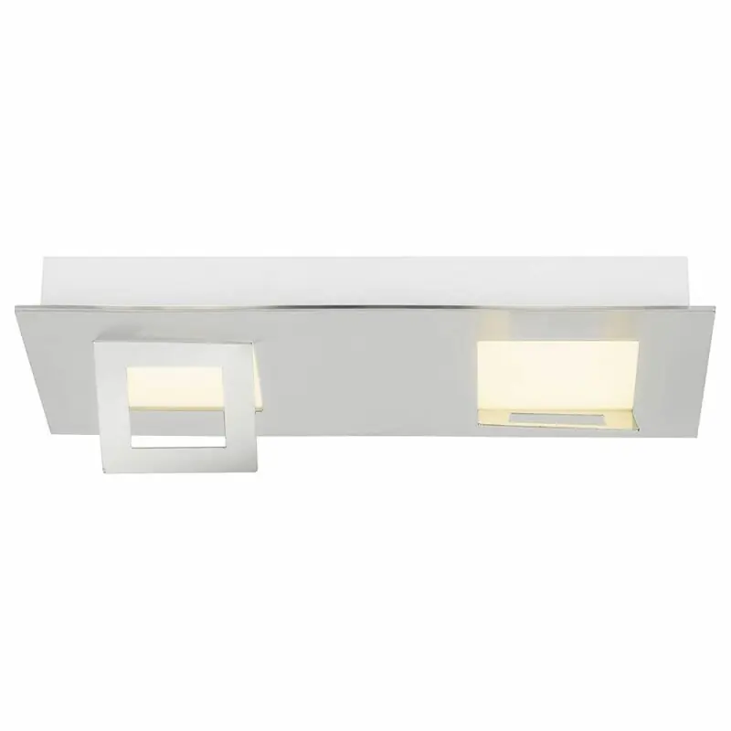 Brilliant LED Wand- & Deckenleuchte Doors Eisen gebürstet 2 x 9W 1030lm warmweiß 3000K Schnäppchen