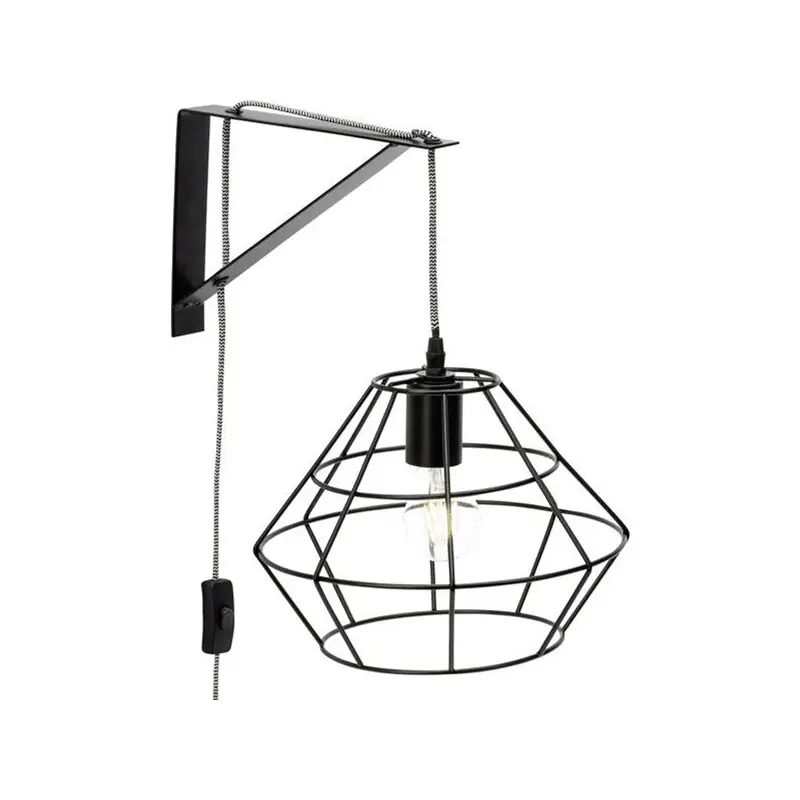 Kracherpreis Brilliant Wandleuchte Aldo Schwarz/Matt Ø27,5cm max. 60W E27 ohne Leuchtmittel mit Schalter