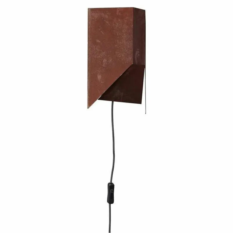 Super-Preis Brilliant Wandleuchte Bat rostbraun Industrial Look max. 60W E27 ohne Leuchtmittel mit Schalter