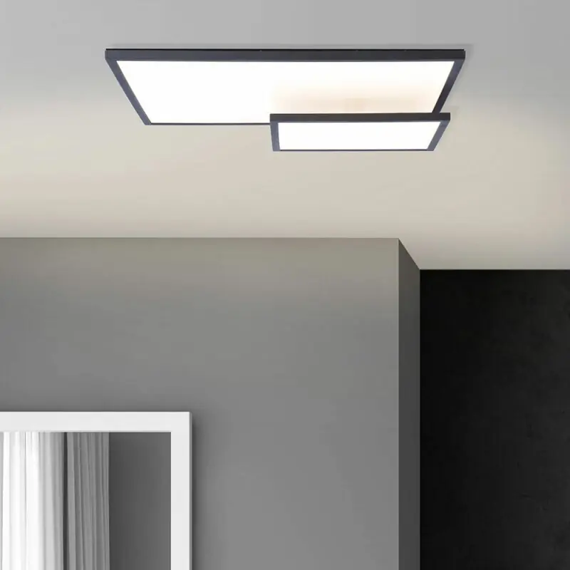 Brilliant LED Deckenleuchte Paneel Bility Schwarz 62x46,5cm 36W 3960lm warmweiß 3000K schwenkbar EasyDim Expressversand
