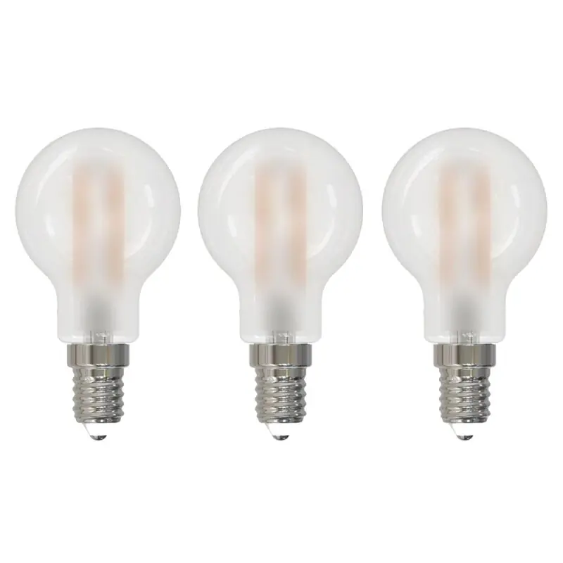 Bestseller 3 x LED Filament Leuchtmittel Tropfen 3W = 25W E14 matt 245lm warmweiß 2700K Ra>90