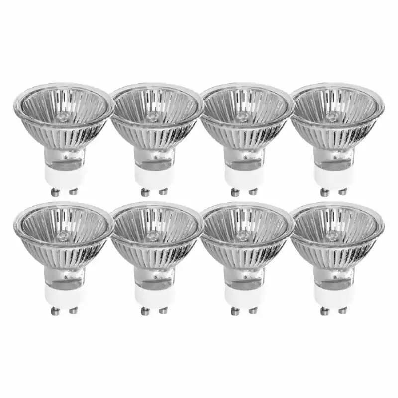 Neue Ware 8 x Tesco Halogen Reflektor 50W GU10 220-240V warmweiß 2700K dimmbar 2000h 35°