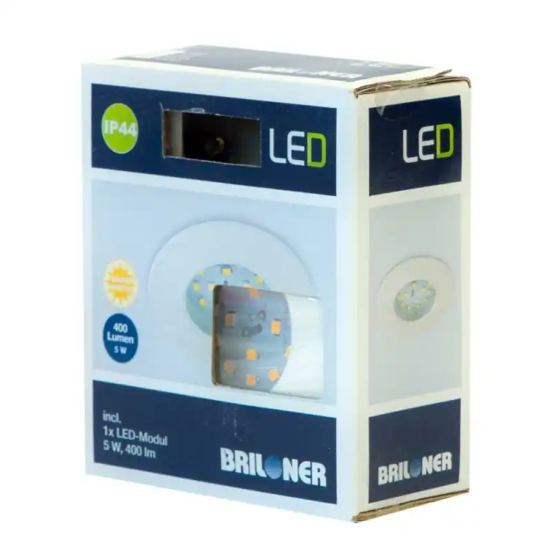 Briloner LED Einbauleuchte rund Weiß starr IP44 5W Modul 400lm warmweiß 3000K 110° Jetzt Bestellen