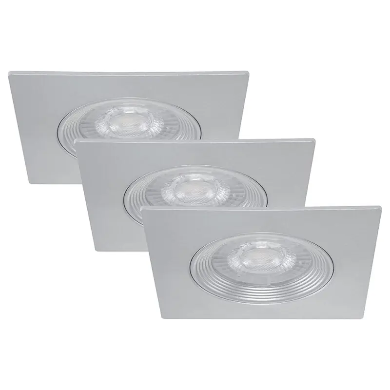 3 x Briloner LED Einbauleuchte eckig Titan starr IP23 3 x 5W 350lm warmweiß 3000K Direktkauf