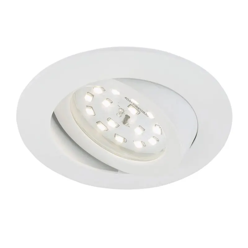 Briloner LED Einbauleuchte rund Weiß IP23 6,5W Modul 570lm warmweiß 3000K schwenkbar 3-Stufen-dimmbar Jetzt Kaufen