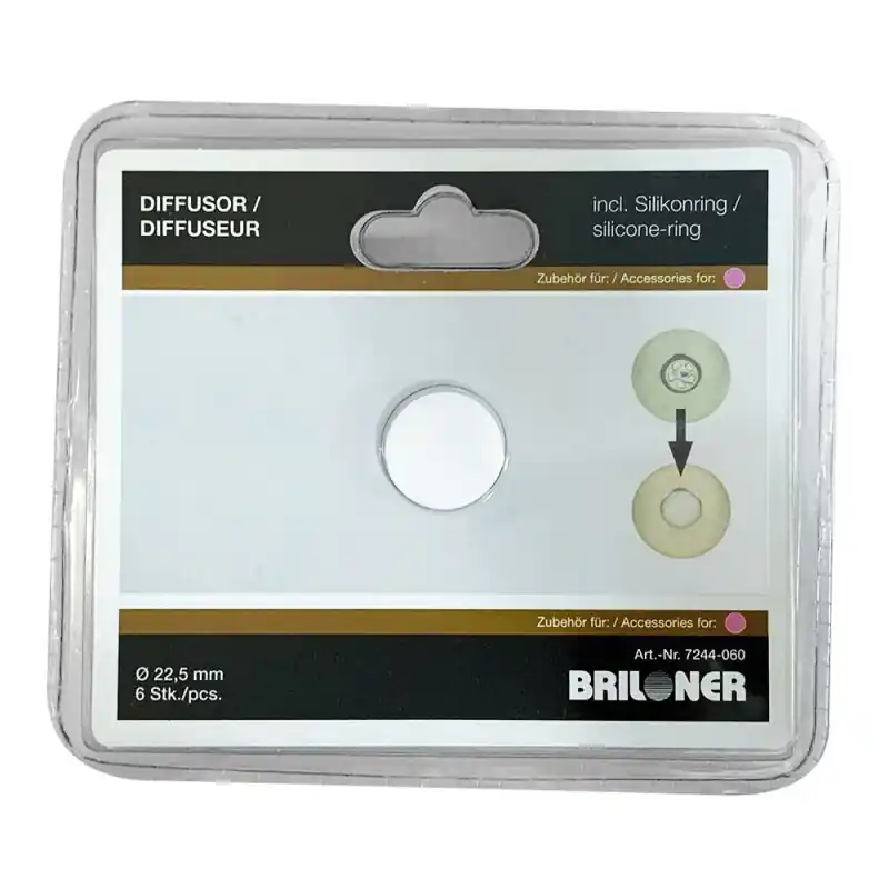 6 x Briloner Diffusor für LED Einbauleuchten Attach 7240-xxx satiniert Deko Aufsatz Ø2,2cm Preisreduziert