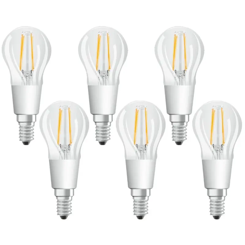 6 x Osram LED Filament Tropfen 5W = 40W E14 klar 470lm GlowDim warmweiß 2200K-2700K DIMMBAR Letzte Chance