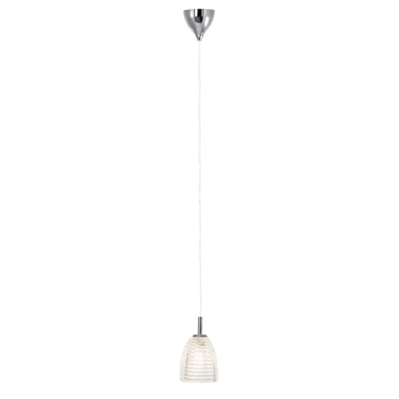 Brilliant Pendelleuchte Malt Silber/Transparent 147cm max. 33W G9 ohne Leuchtmittel Preisknaller