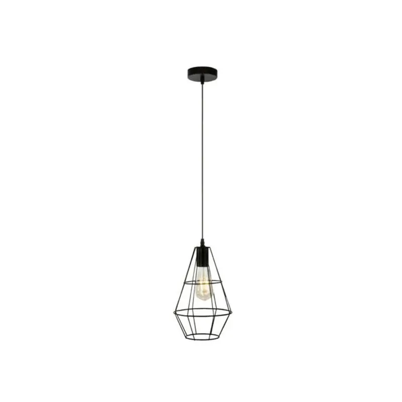 Highlight Brilliant Pendelleuchte Leonid Schwarz Design Vintage max. 60W E27 ohne Leuchtmittel kürzbar