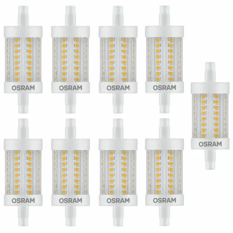 Expressversand 9 x Osram LED Leuchtmittel Star Line 78mm 8W = 75W R7s warmweiß 2700K DIMMBAR
