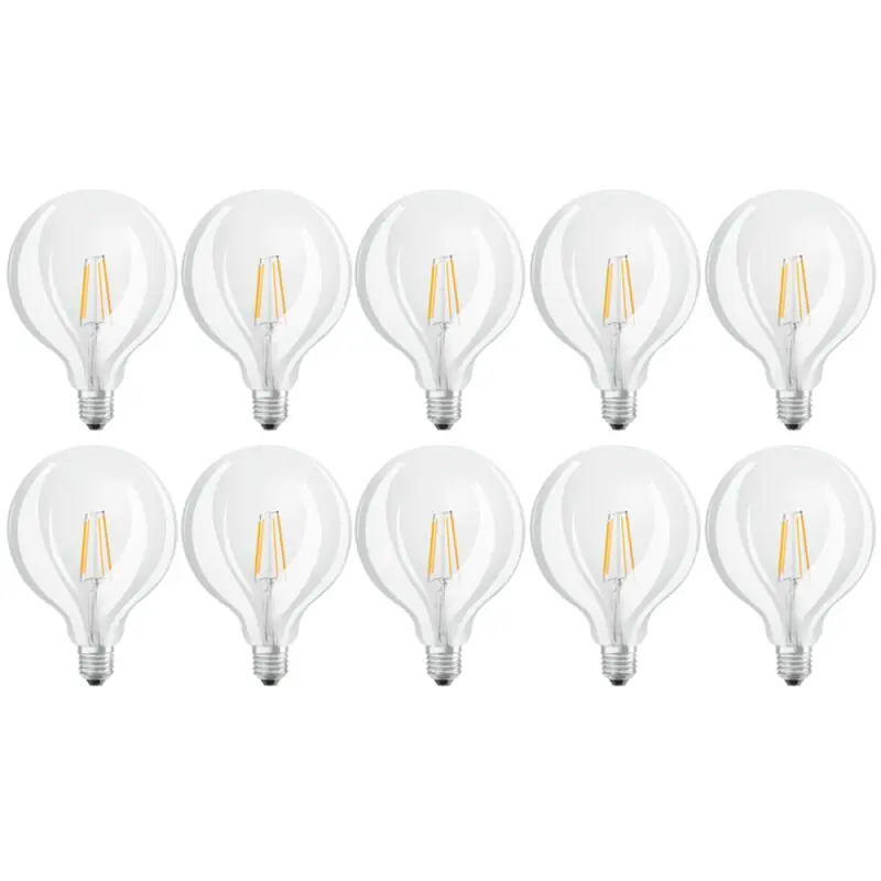 10 x Osram LED Parathom Filament Leuchtmittel G125 Globe 4W = 40W E27 klar 470lm warmweiß 2700K Angebot