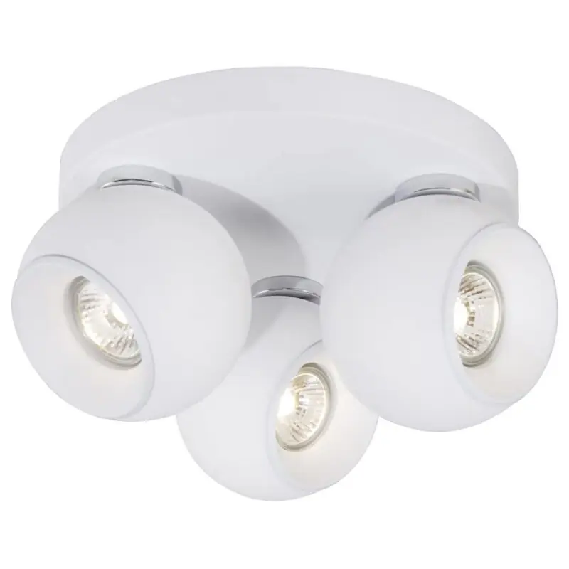 Gratis Versand Brilliant Deckenleuchte White-Ball Weiß Spotrondell max. 3 x 28W GU10 ohne Leuchtmittel schwenkbar