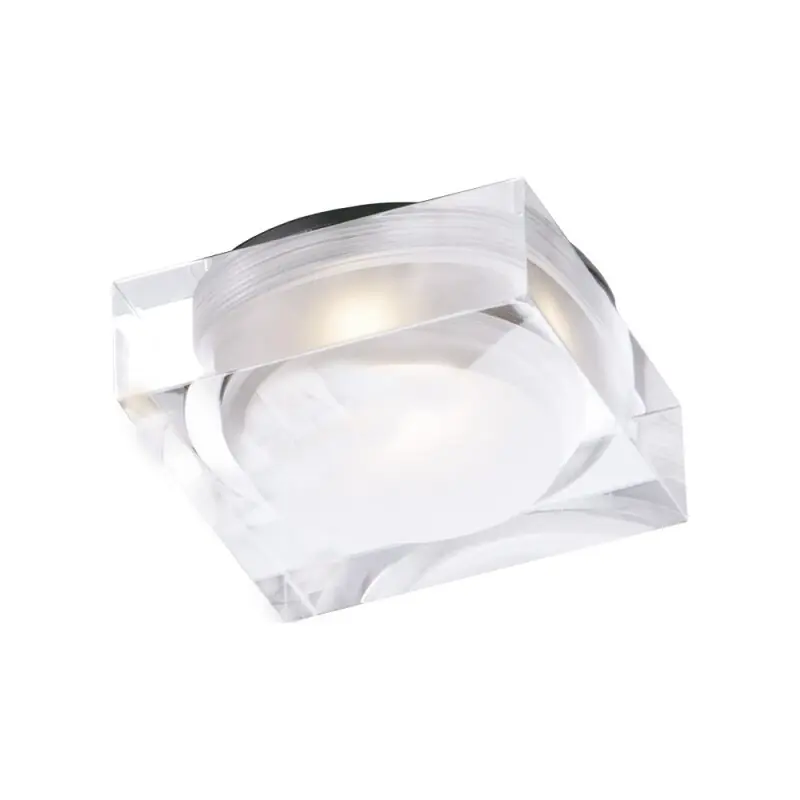 Aneta LED Einbauleuchte Downlight Vetro Aluminium 7x7cm IP44 3W 200lm warmweiß 3000K Nur Heute