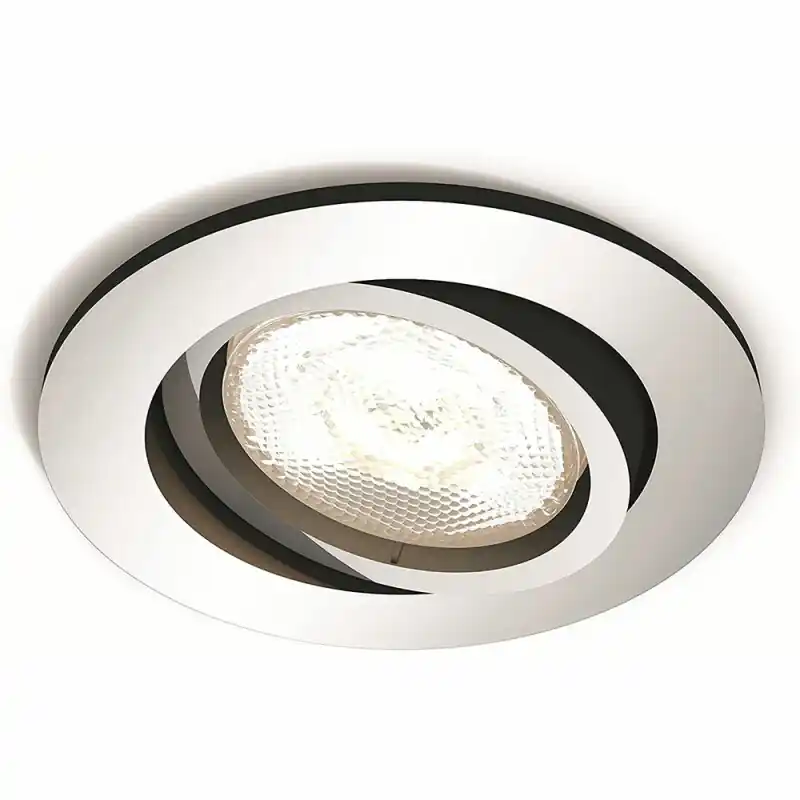 Philips LED Einbauleuchte Strahler myLiving Chrom 9cm 4,5W 500lm WarmGlow 2200 - 2700K schwenkbar Mega-Angebot