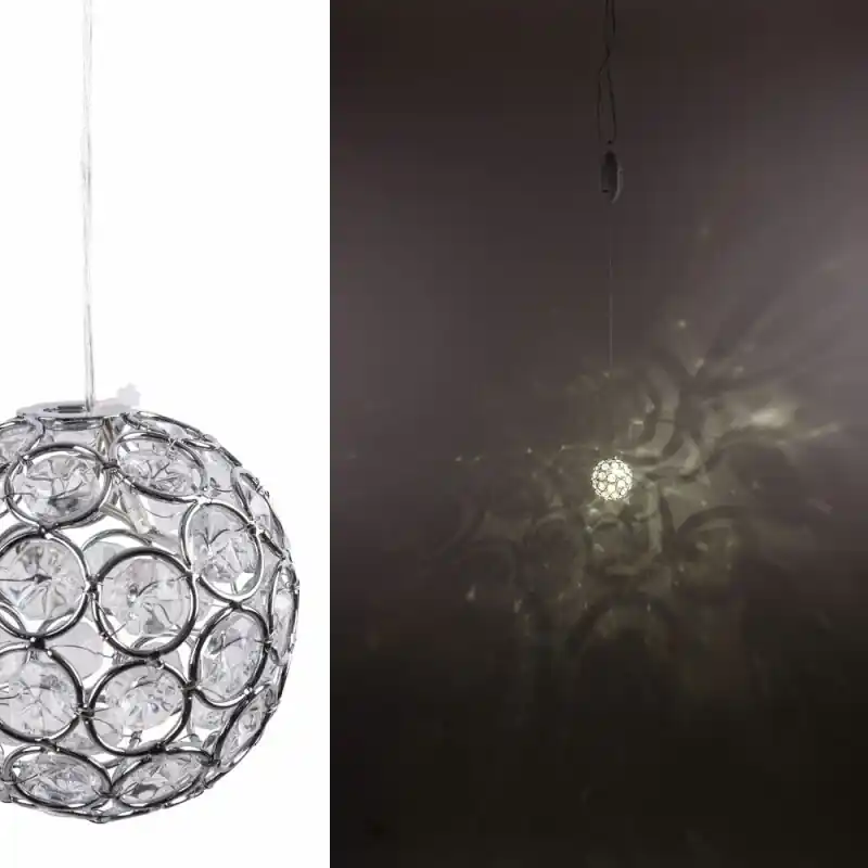 Heitronic LED Mini-Pendelleuchte Kugel Naomi Weiß Ø8cm Batteriebetrieben 3 x AAA 1,5V mit Schalter Neuheit