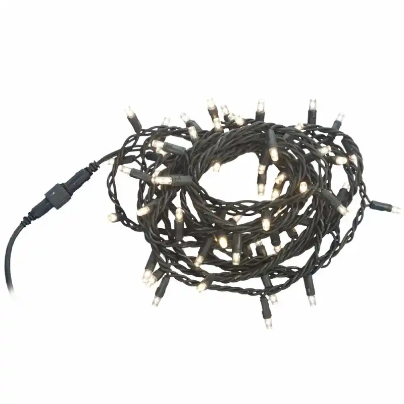 Solange Der Vorrat Reicht Heitronic LED Lichterkette 6m IP44 4,8W Tageslicht 6500K Kaltweiß 60 LEDs 1,5m Anschlusskabel