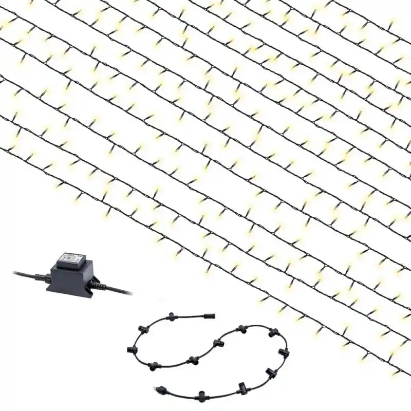 Heitronic LED Lichterkette Vorhangsystem-Set 110cm IP44 18,43W warmweiß 240 LEDs Must-Have