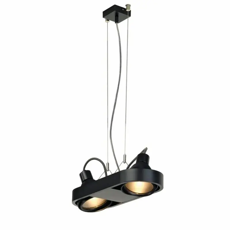 Nur Für Kurze Zeit SLV Pendelleuchte AIXLIGHT© R DUO HIT schwarz zweiflammig für 2 x 70W G12 dreh- & schwenkbar