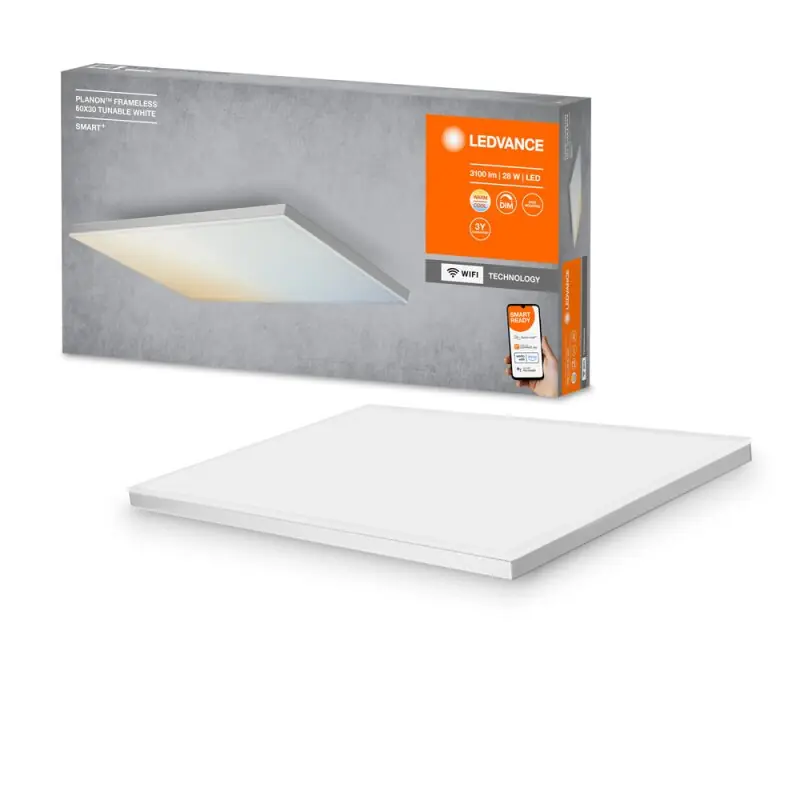 Ledvance LED Smart+ Panel Planon Frameless Weiß 60x30cm 28W 2100lm CCT 3000K-6500K Dimmbar App Google Alexa WiFi Letzte Chance