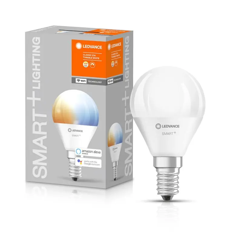 Ledvance LED Smart+ Tropfen 5W = 40W E14 matt 470lm Tunable White 2700K-6500K Dimmbar App Google Alexa WiFi Preisknaller