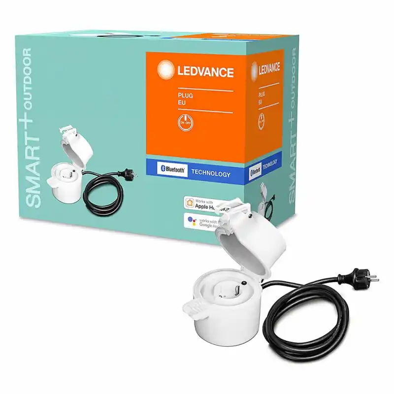 Aktuell Ledvance Smart+ Plug Steckdose für außen IP44 schaltbar Weiß App Google Alexa Apple HomeKit Bluetooth