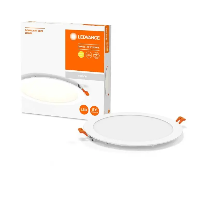 Top-Preis Ledvance LED Einbaupanel Downlight Slim Ø23cm Weiß 22W 2000lm Warmweiß 3000K