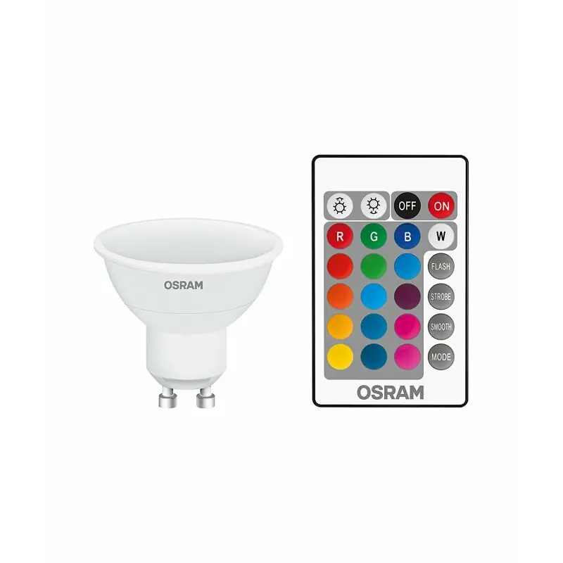 Osram LED Leuchtmittel Reflektor 4,5W = 50W GU10 RGBW bunt & Fernbedienung FS dimmbar 120° Bestseller