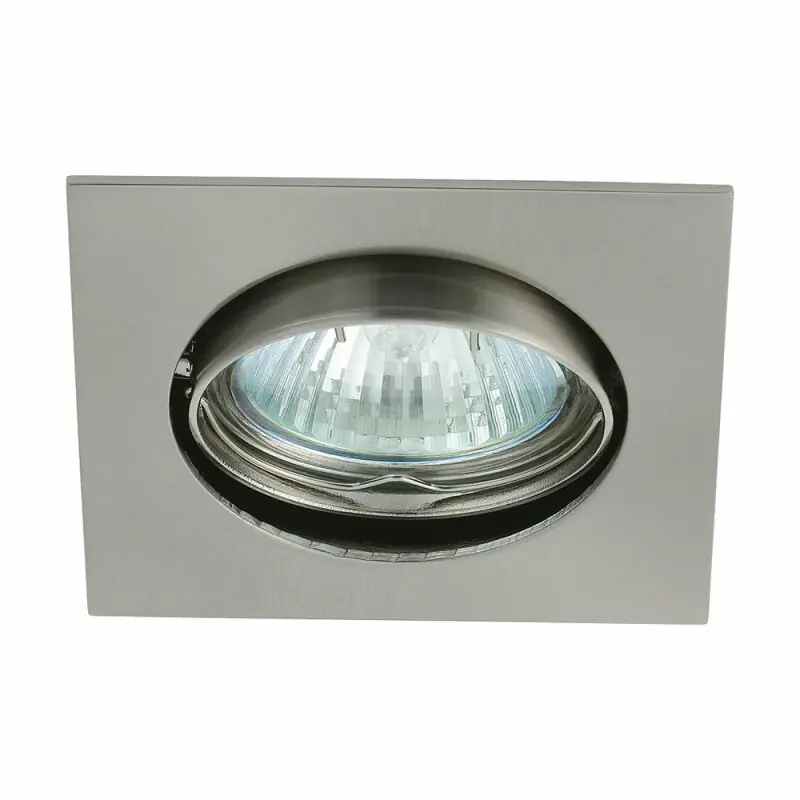 Kostenloser Versand Einbaustrahler Einbauleuchte IZZY DT10 Chrom matt eckig max. 50W GU5,3 ohne Leuchtmittel schwenkbar
