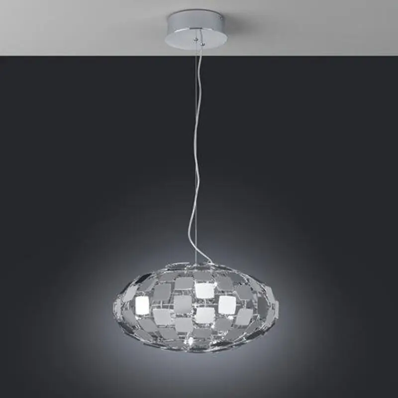 Helestra Pendelleuchte Elisa Chrom Ø49cm 9 x 20W G4 Halogen warmweiß dimmbar Ausverkauf