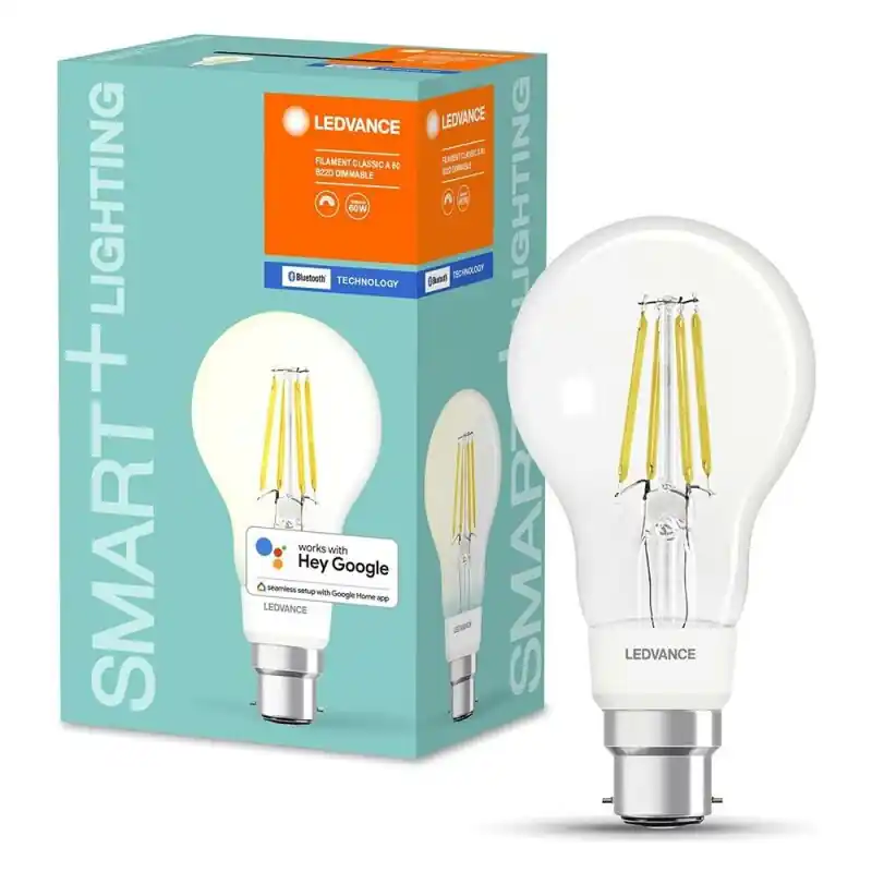 Ledvance LED Filament Smart+ Birne 6W = 60W B22d klar 806lm warmweiß 2700K Dimmbar App Google Alexa Apple HomeKit Bluetooth Top-Preis