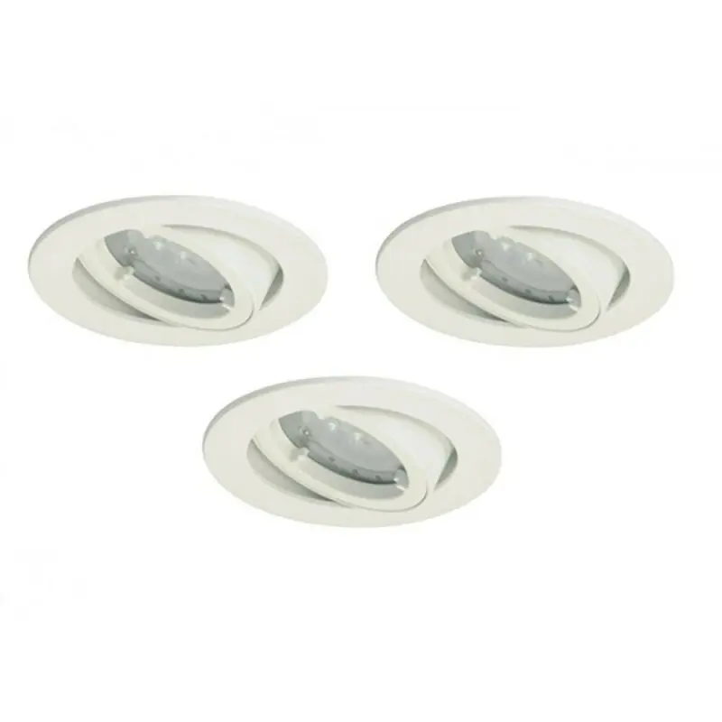Preisknaller Light Topps LED Einbaustrahler weiß schwenkbar 3 x 6,2W GU10 Deckenspot warmweiß 2700K 100°